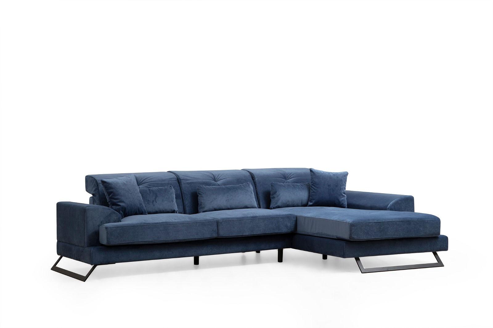 Frido Right Corner Sofa Navy Blue 0