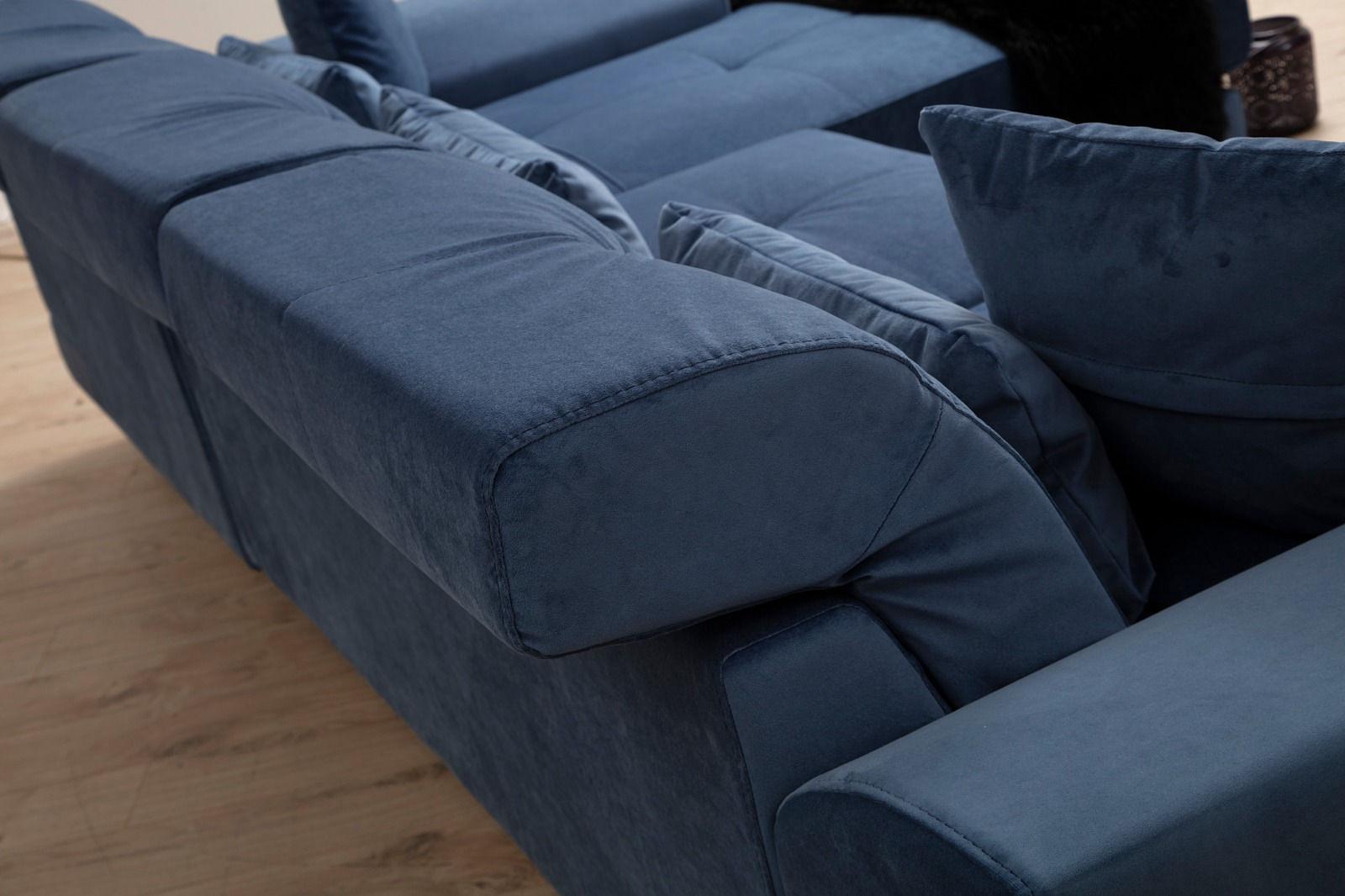 Frido Right Corner Sofa Navy Blue 3