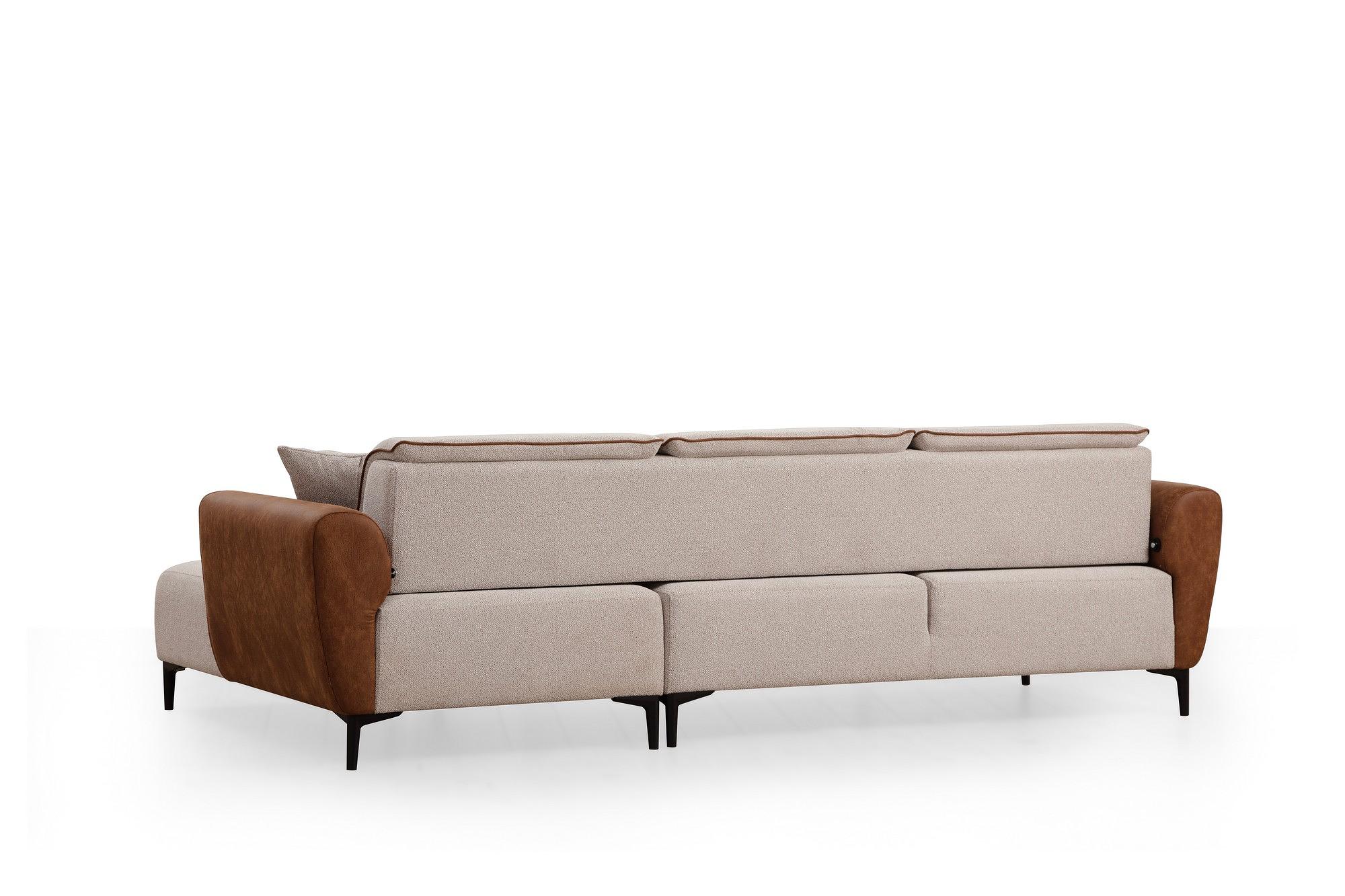 Aren Rechts Ecksofa Beige Zimt 8