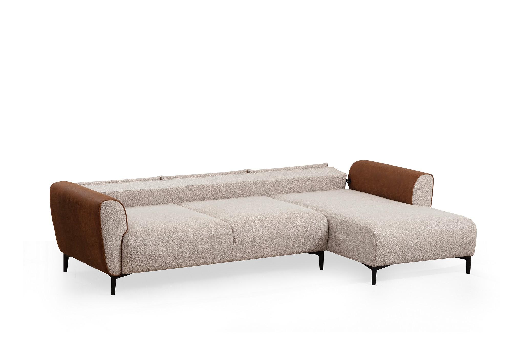 Aren Rechts Ecksofa Beige Zimt 9