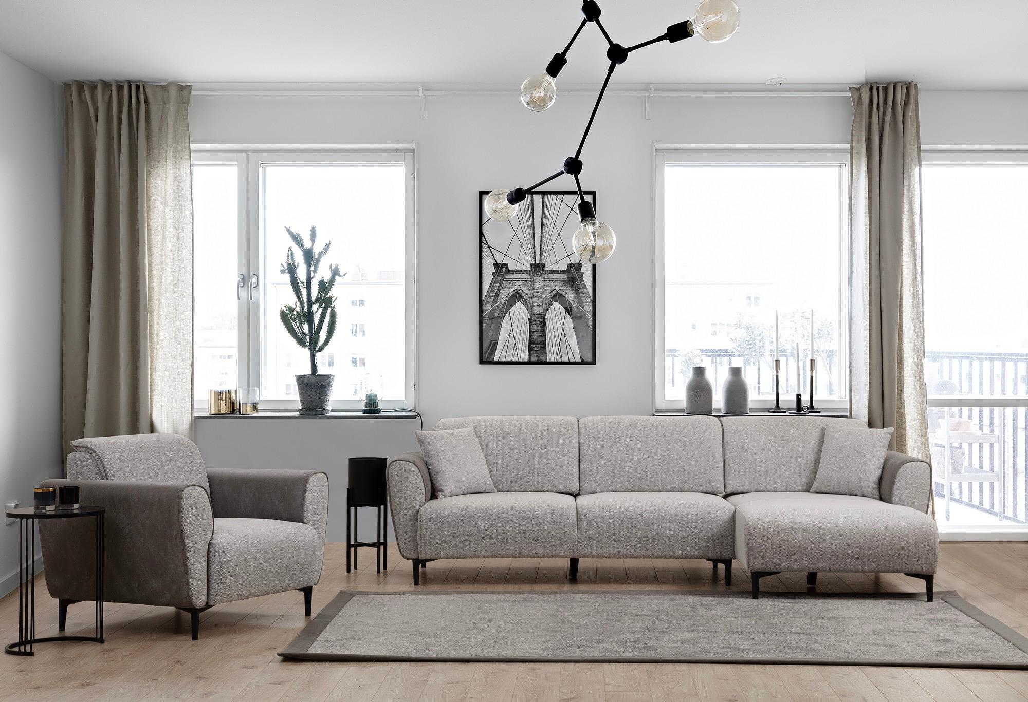 Aren Right Corner Sofa Grey 2