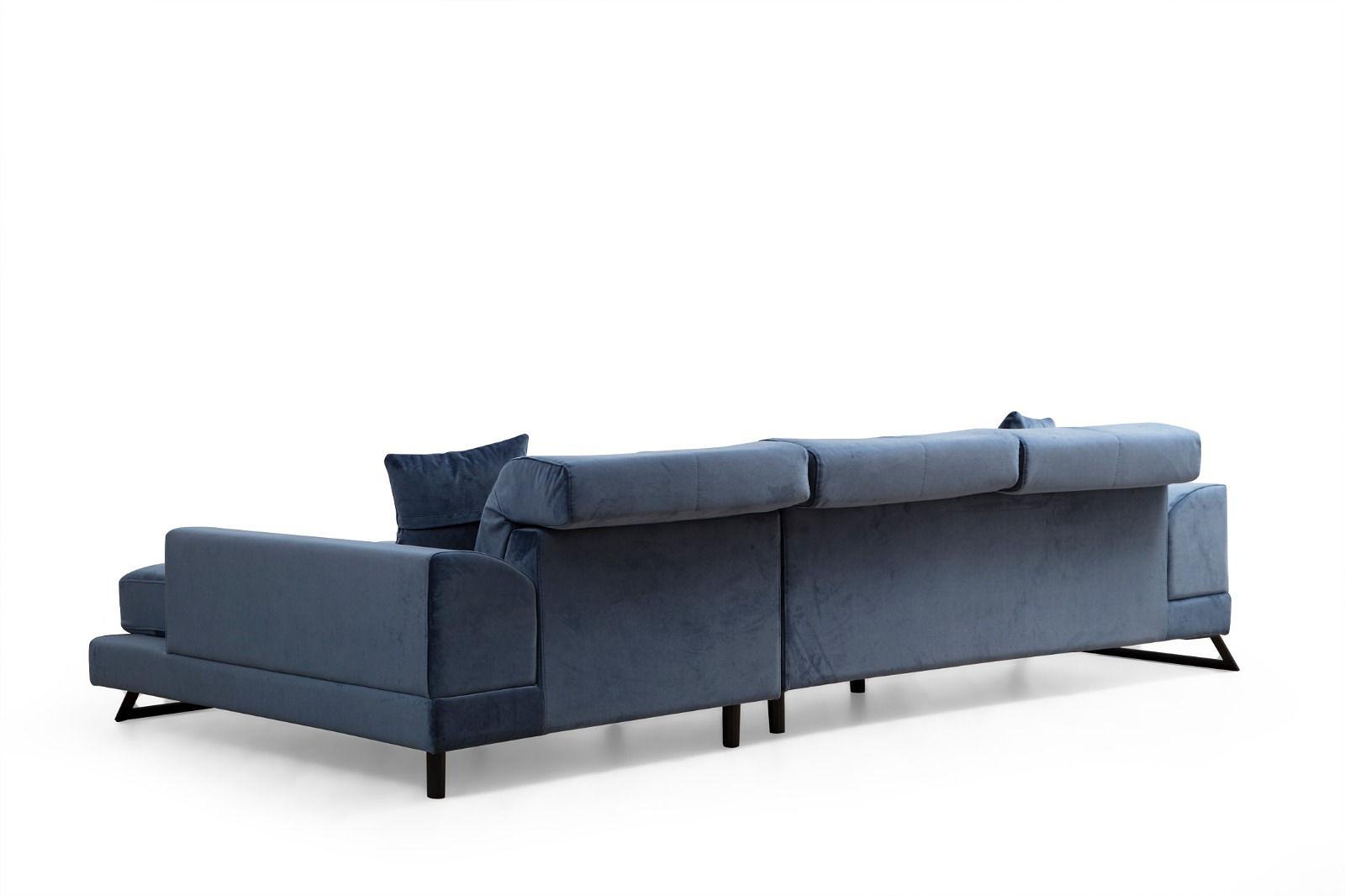 Frido Right Corner Sofa Navy Blue 6