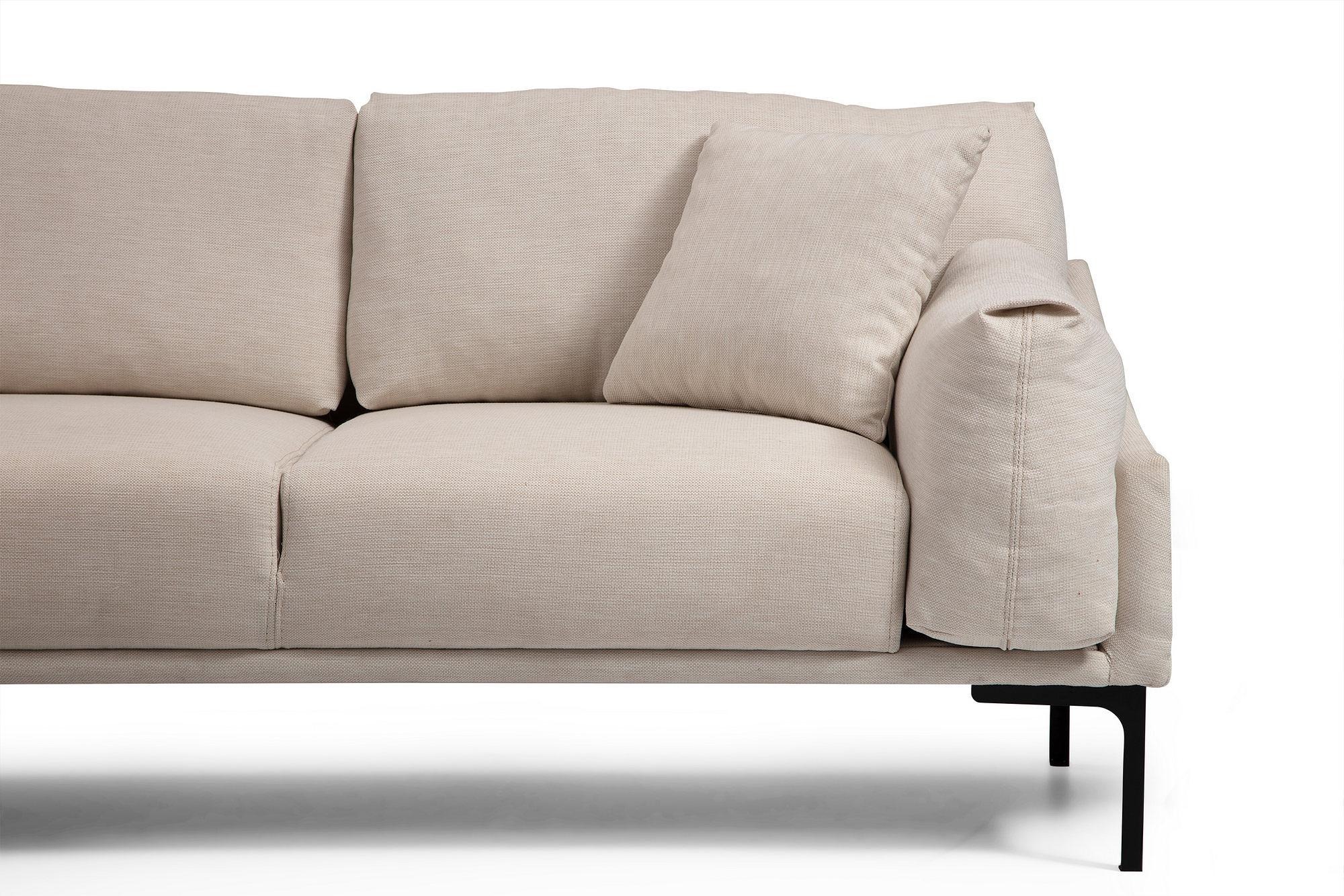 Leo Links Ecksofa Creme 4