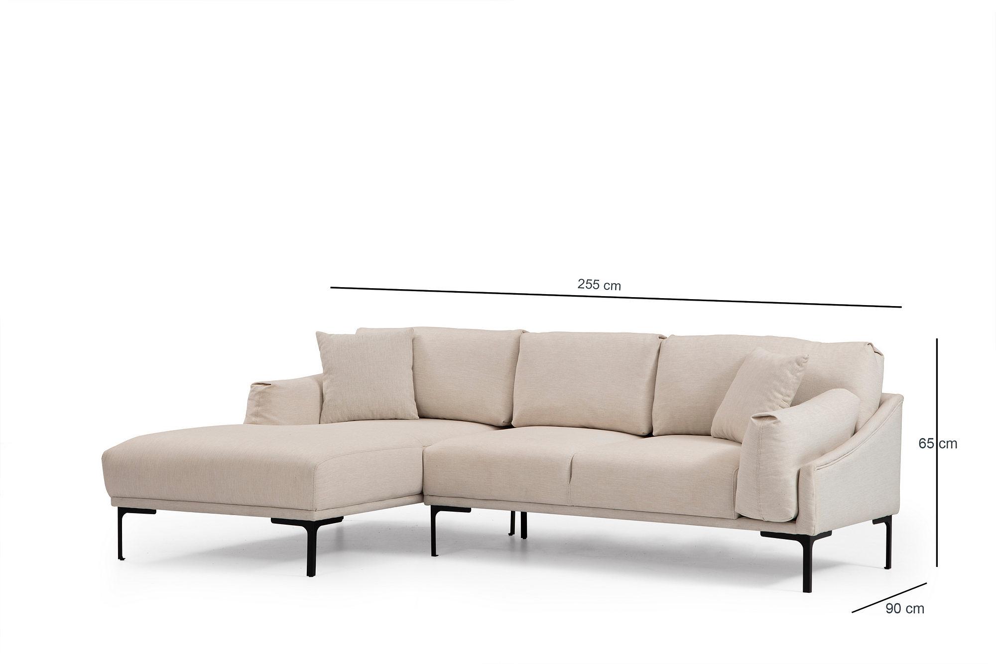 Leo Links Ecksofa Creme 6