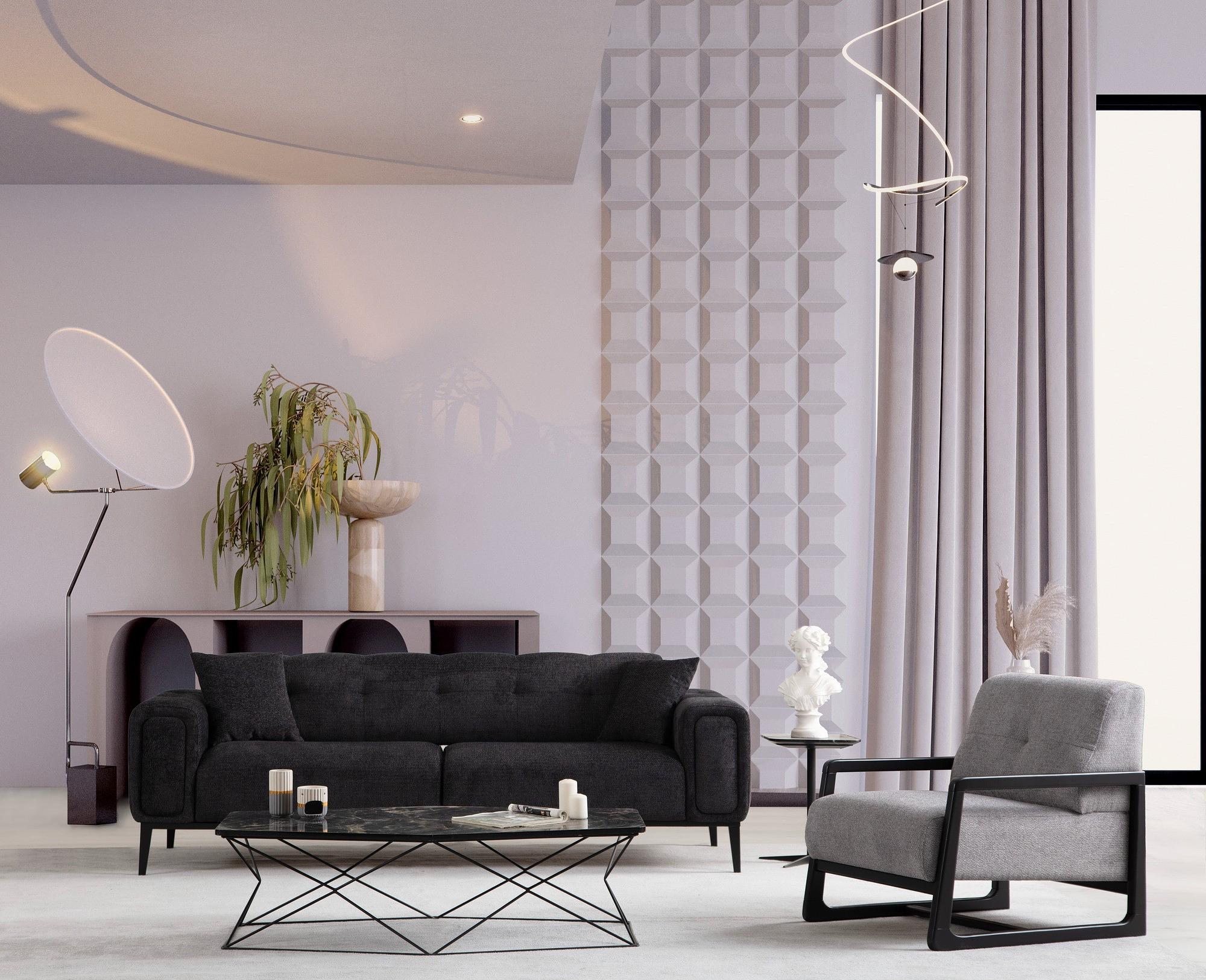Athena Bergere Armchair Light Grey 2