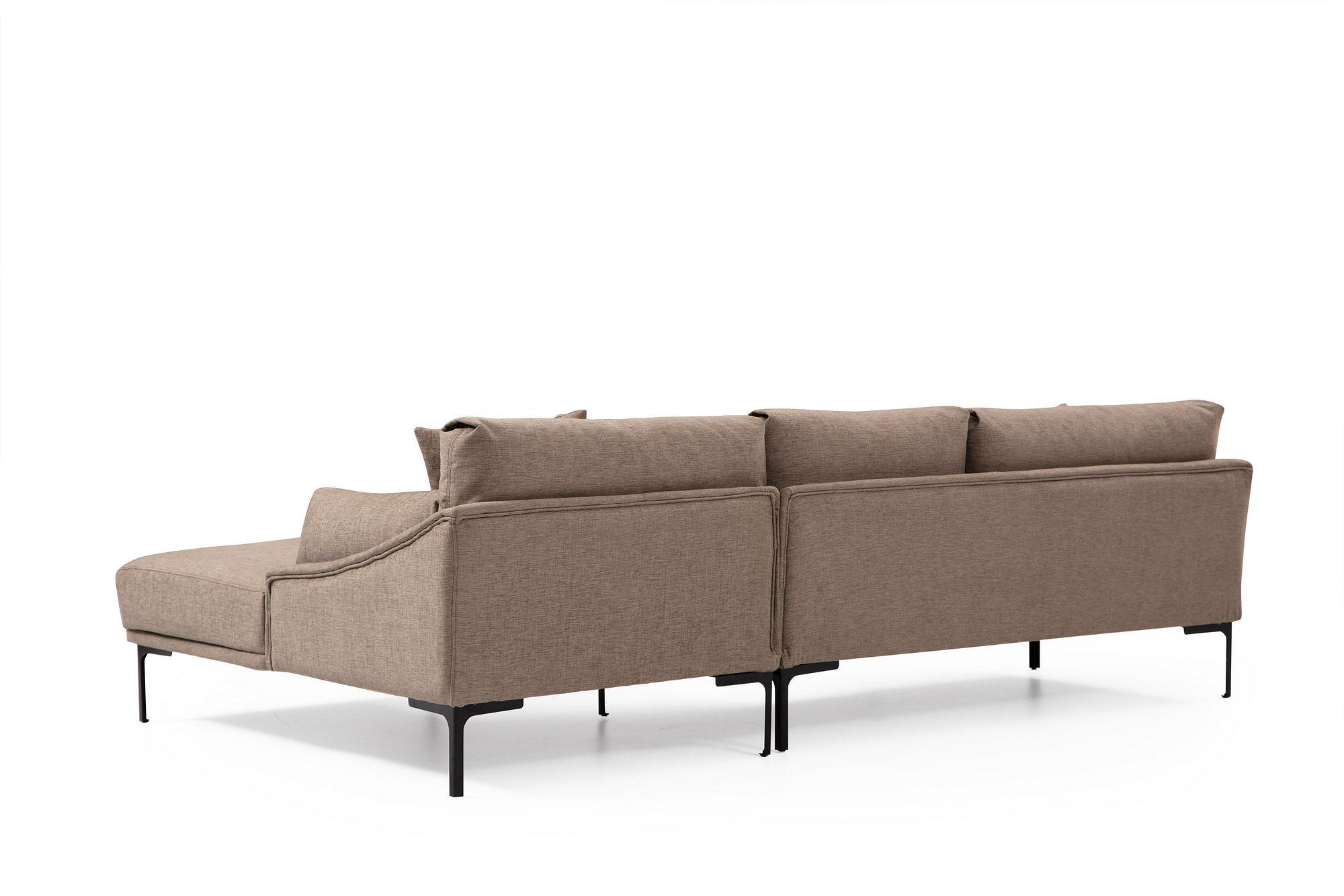 Leo Right Corner Sofa Light Brown 5