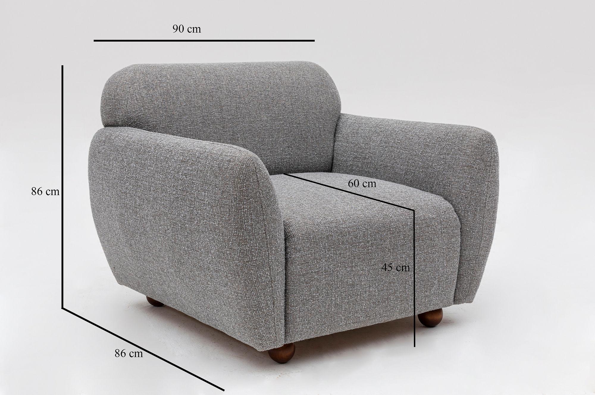 Eddy armchair light grey 9