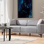 Petra 3 Sofa Light Grey 1