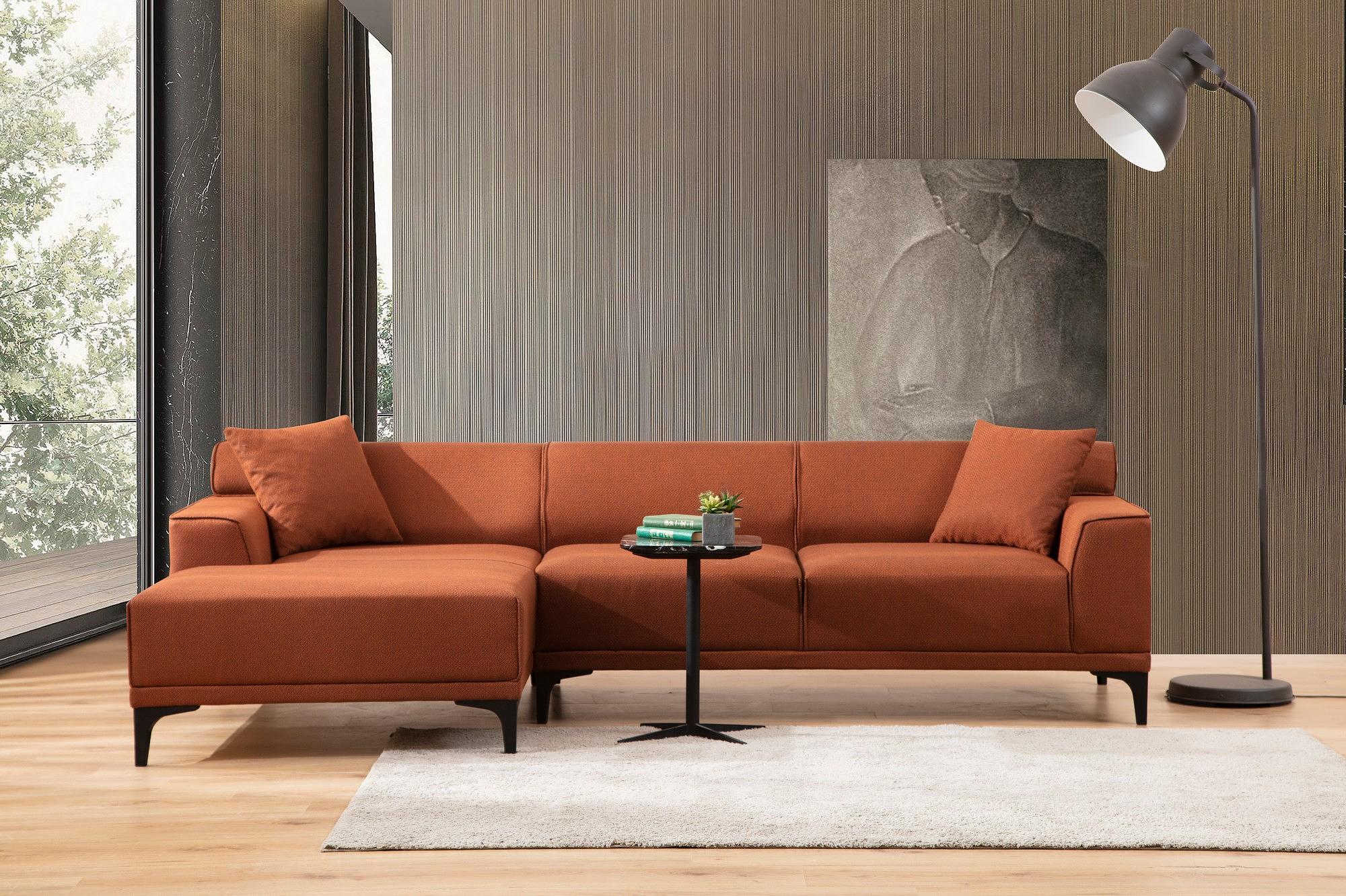 Petra L Corner sofa Orange 1
