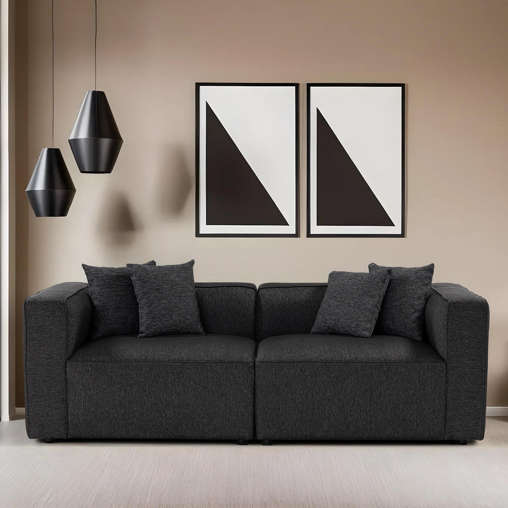 Mora XL 2-seater sofa Anthracite 1