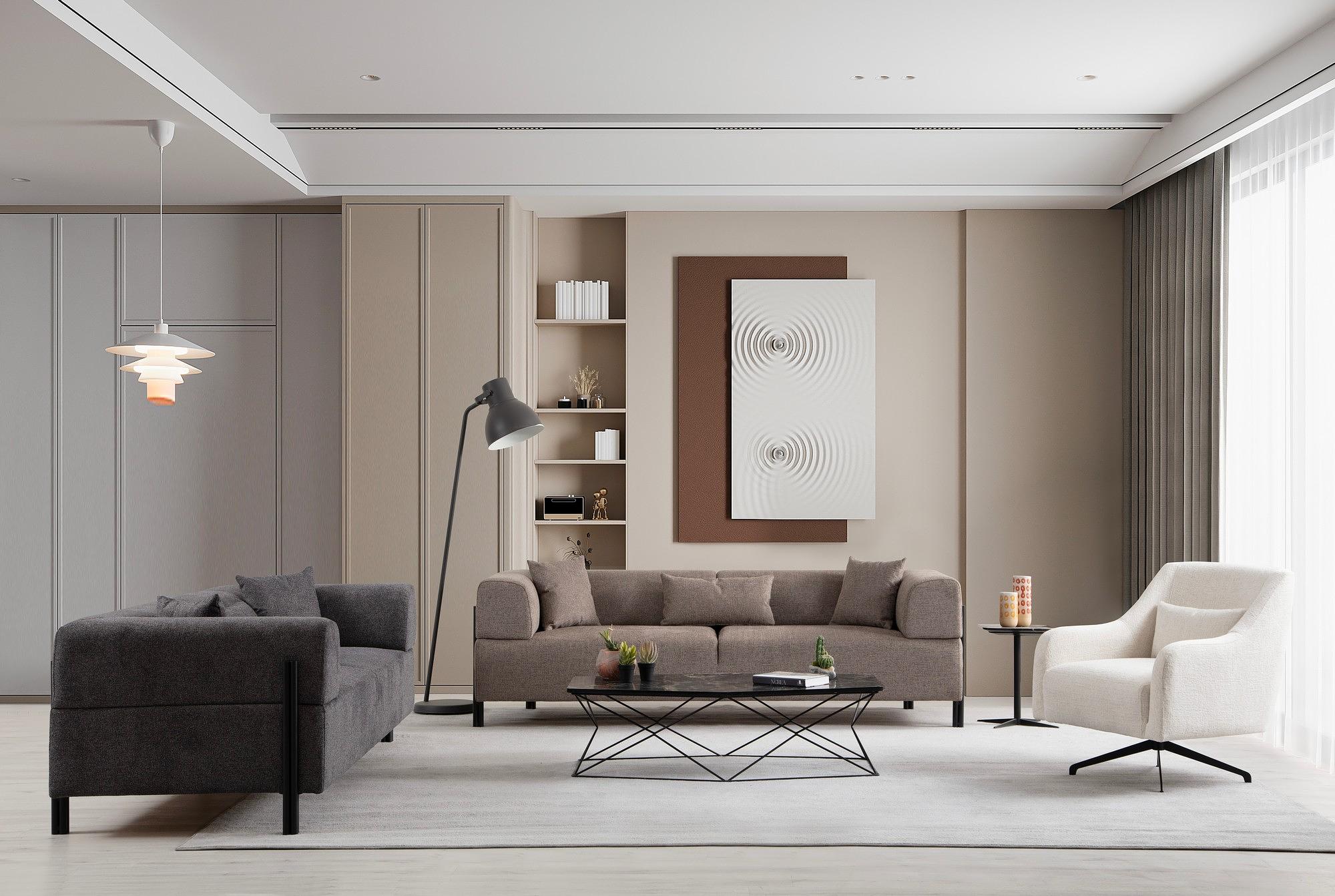 Gio 3-seater sofa brown 3