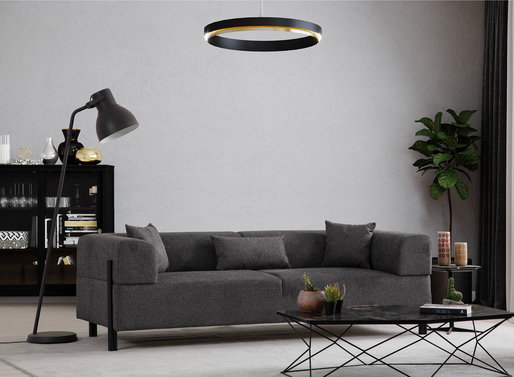 Gio 3-Sitzer Sofa Anthrazit 1