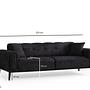 Athena 3-seater sofa bed Black 9