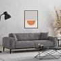 Athena 3-Seater Sofa Bed Light Grey 1