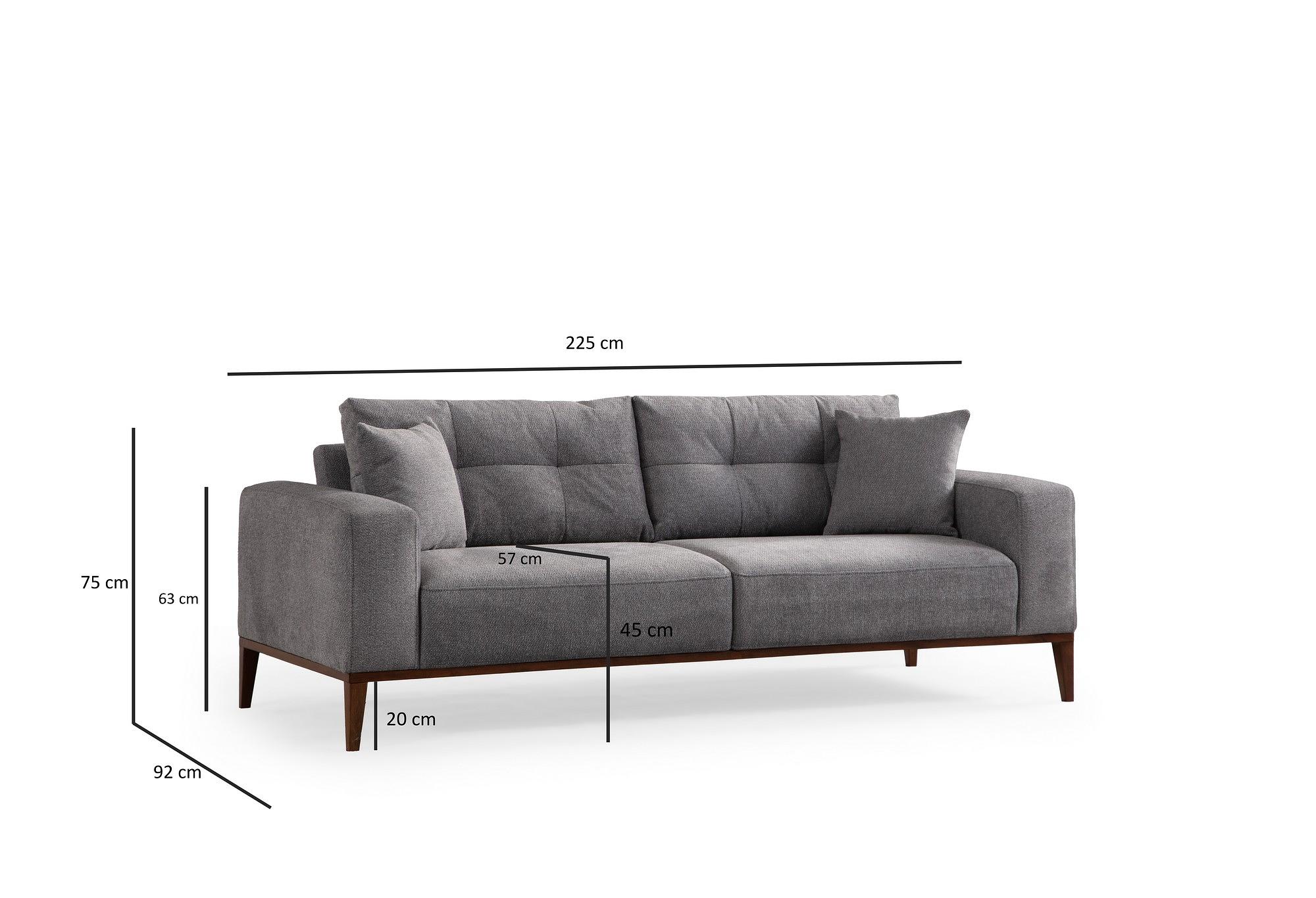 Sinor 3-seater sofa bed Light grey 7