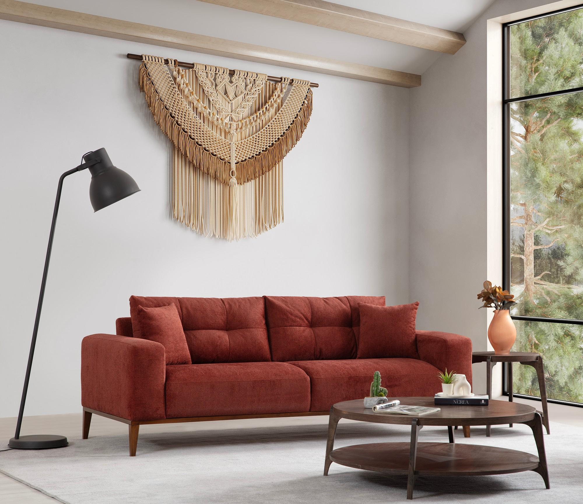Sinor 3-seater sofa bed Red 1