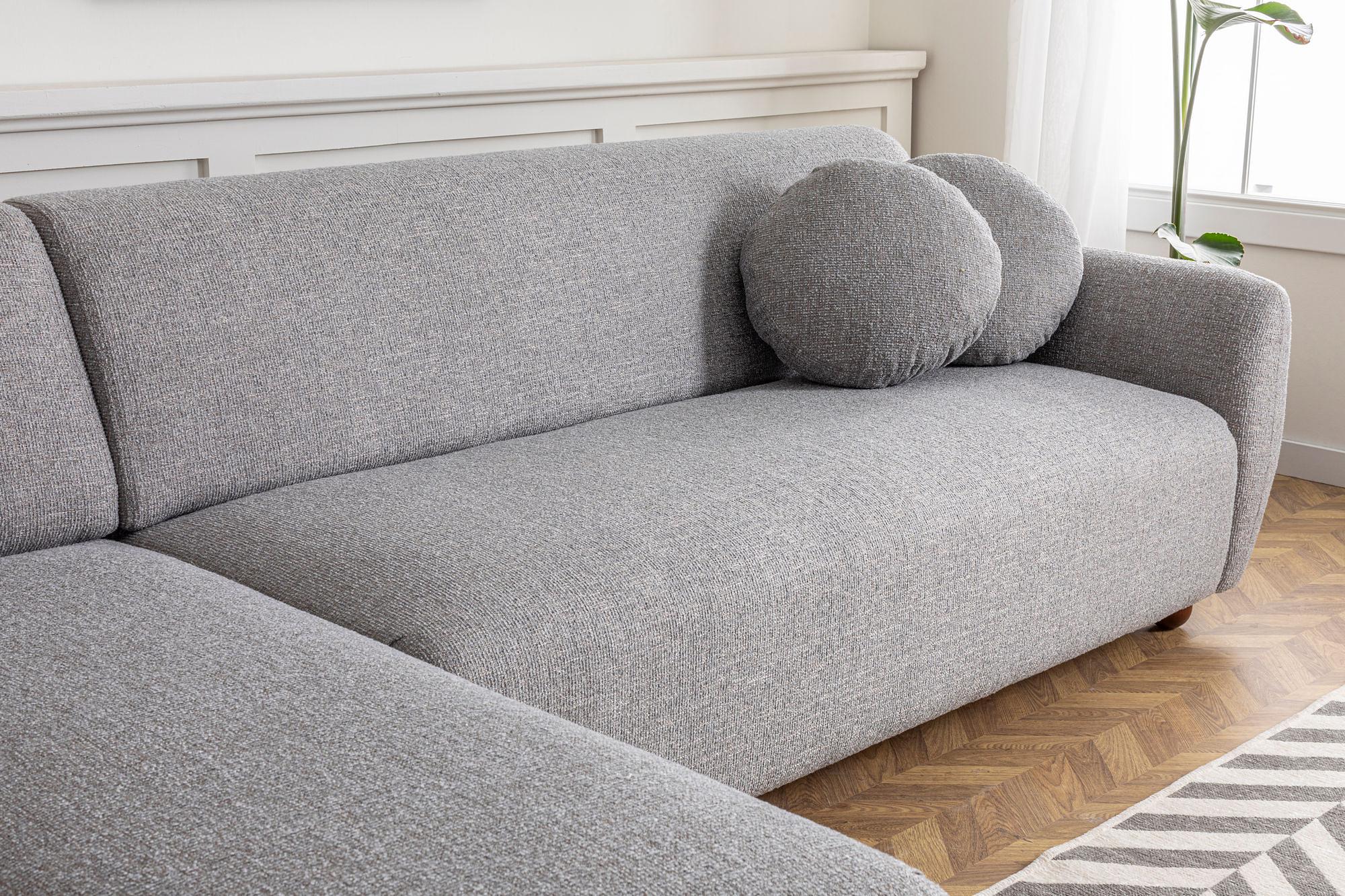 Eddy corner sofa left light grey 2