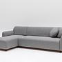 Eddy corner sofa left light grey 6
