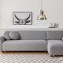Eddy Ecksofa Rechts Hellgrau 0