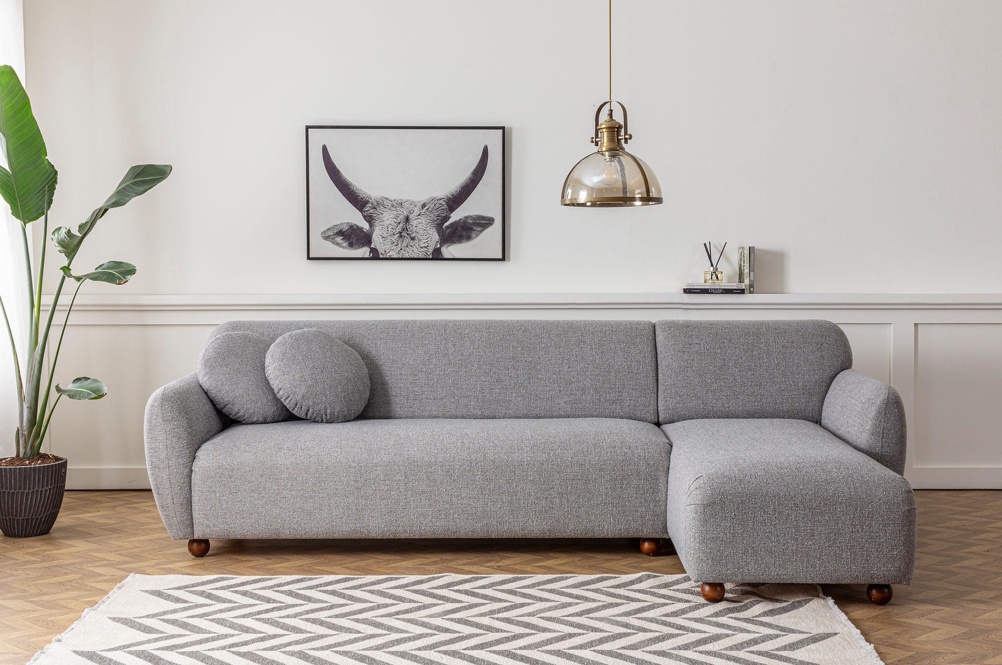 Eddy corner sofa Right Light grey 0