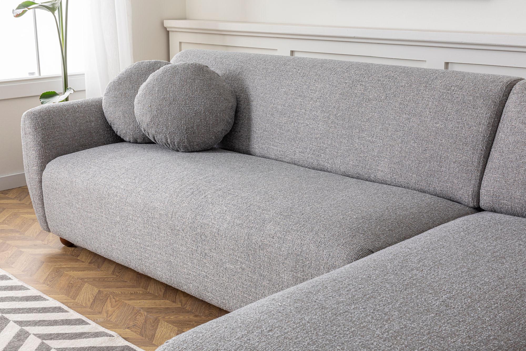 Eddy corner sofa Right Light grey 2