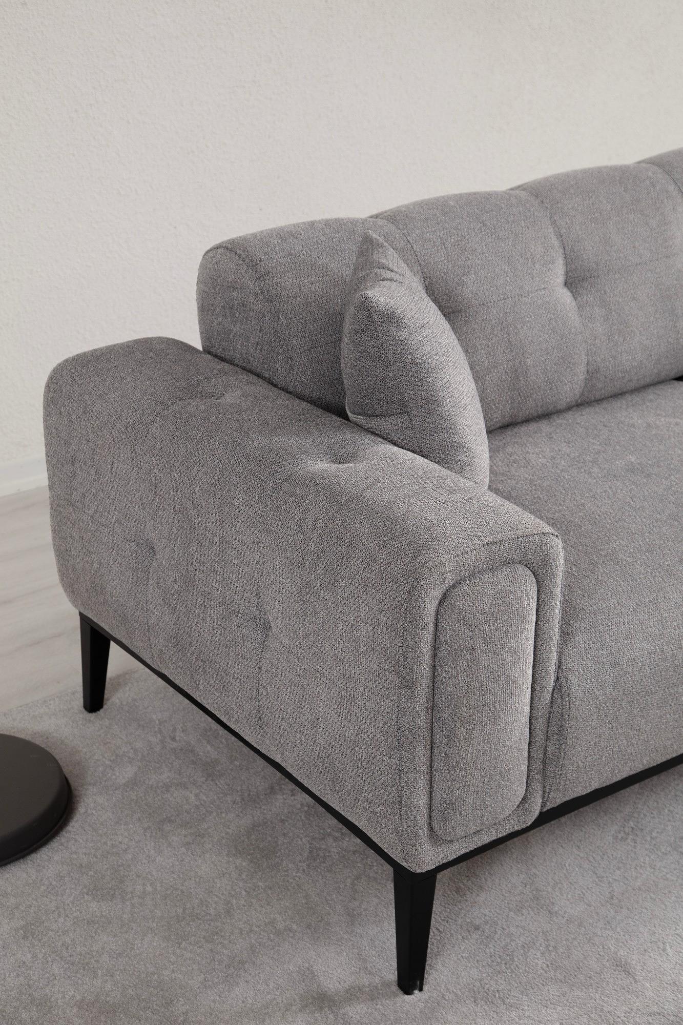 Athena 3-Seater Sofa Bed Light Grey 8