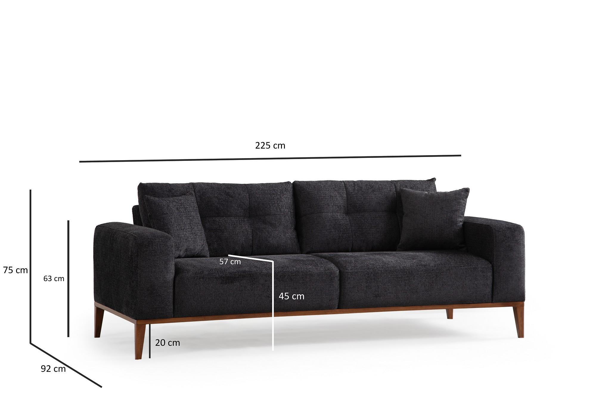 Sinor 3-seater sofa bed Dark grey 8