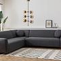 Eddy 2 Corner Sofa Dark Grey 1