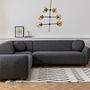 Eddy 2 Corner Sofa Dark Grey 2