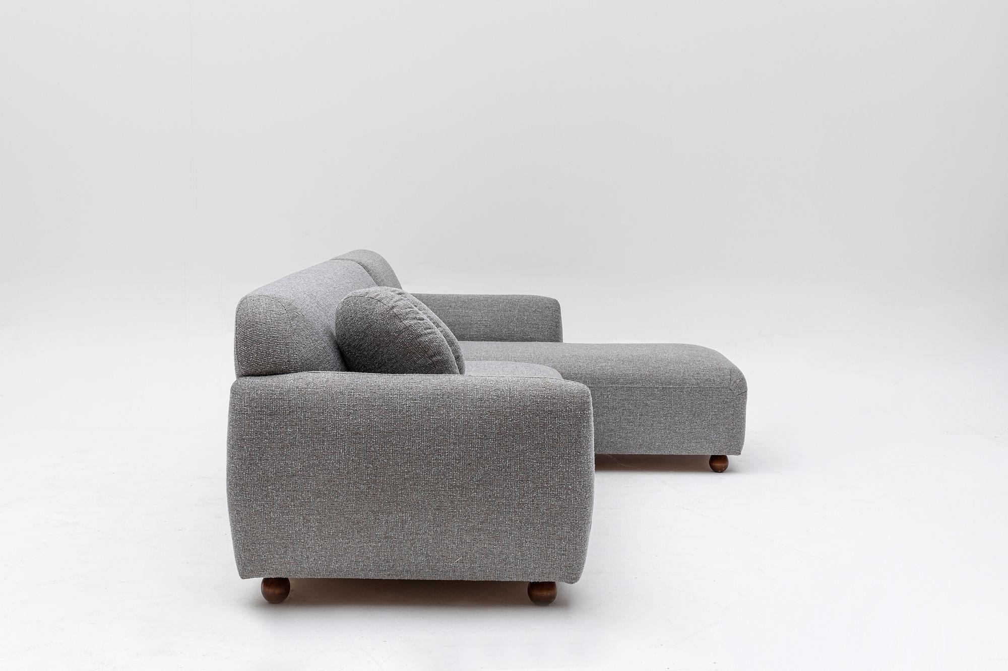 Eddy corner sofa Right Light grey 7