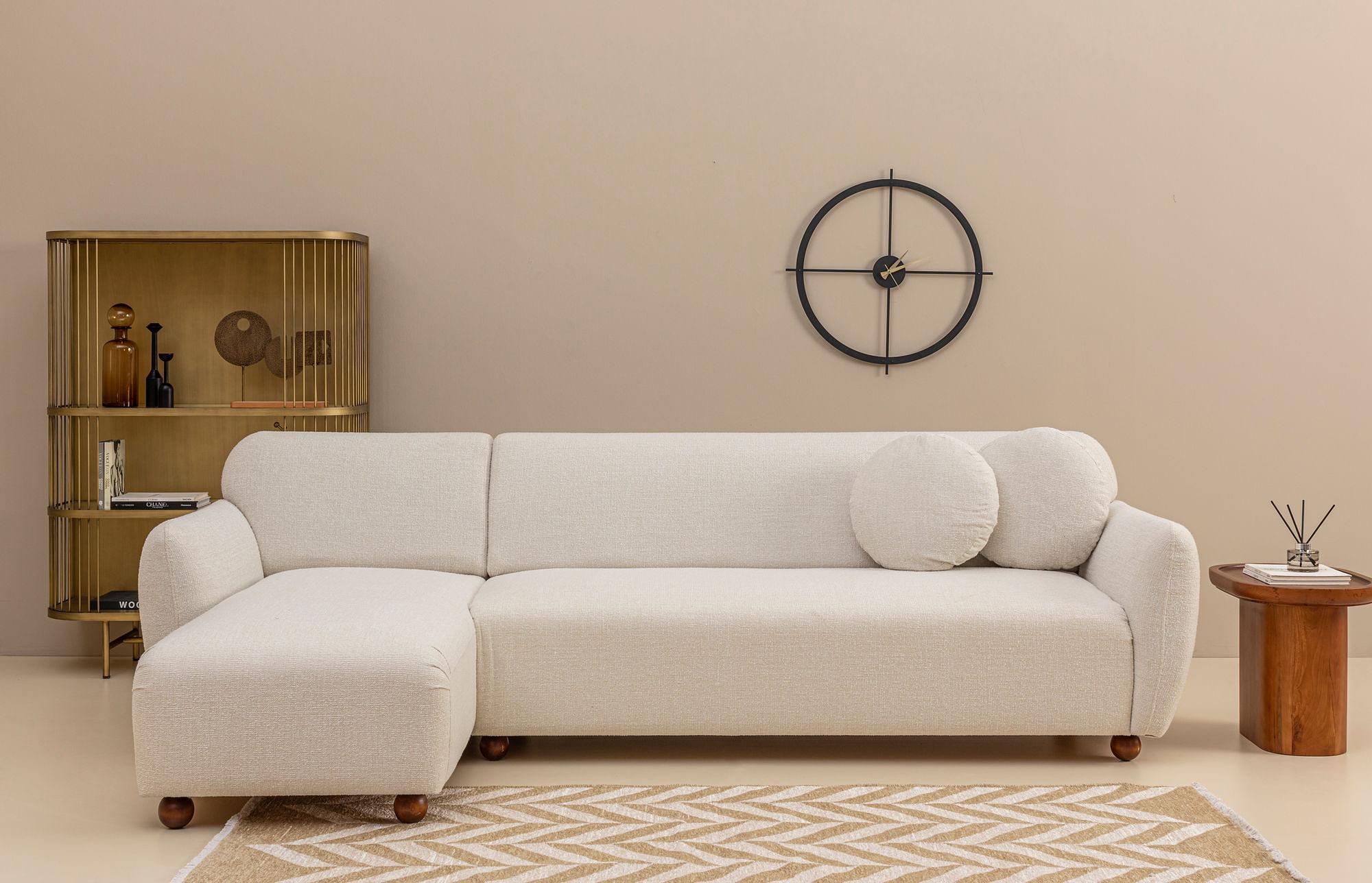 Eddy Ecksofa Links Weiß 1
