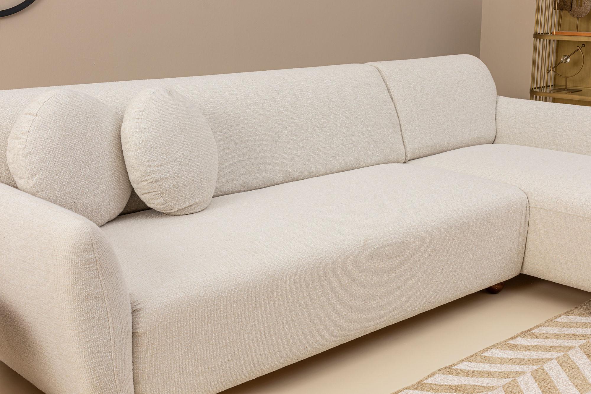 Eddy Ecksofa Rechts Weiß 3