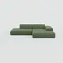 Pyllow Ecksofa Feiner Cord Waldgrün 0
