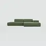 Pyllow Ecksofa Feiner Cord Waldgrün 1