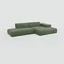 Pyllow Ecksofa Feiner Cord Waldgrün 2