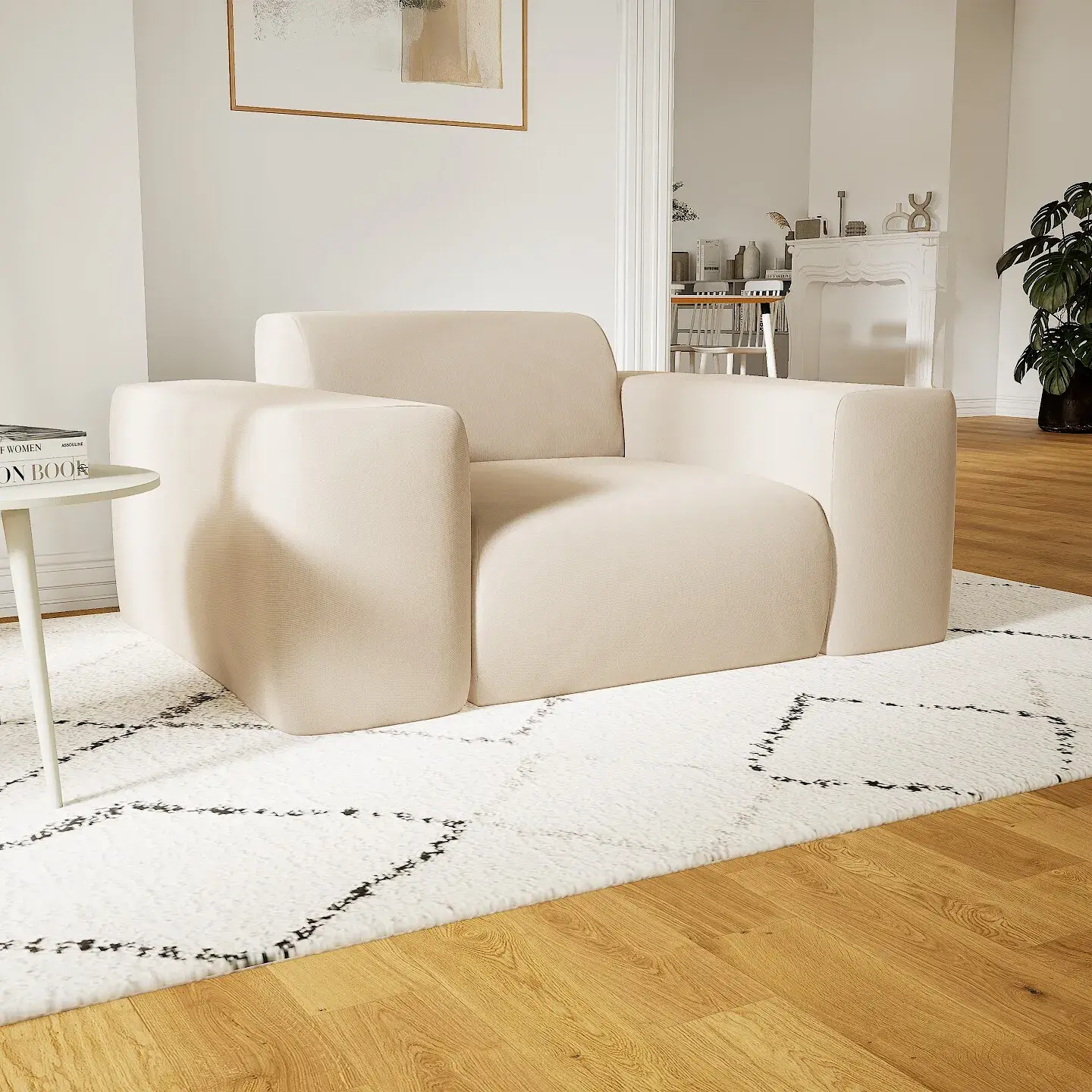 Pyllow Sessel Feingewebe Cremebeige 4