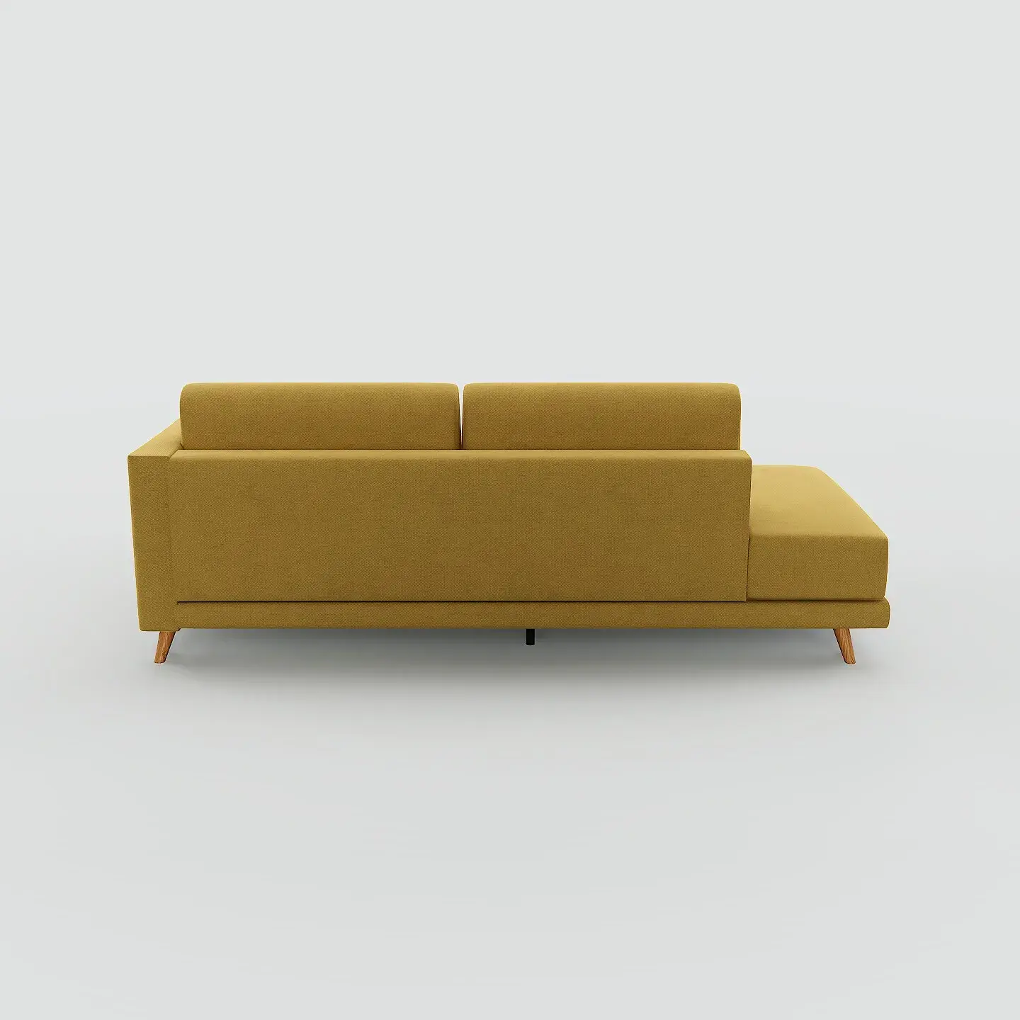 Tyme Ecksofa Strukturgewebe Senfgelb 3