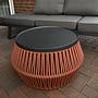 Hocker / Beistelltisch mit Tischplatte Orange 0