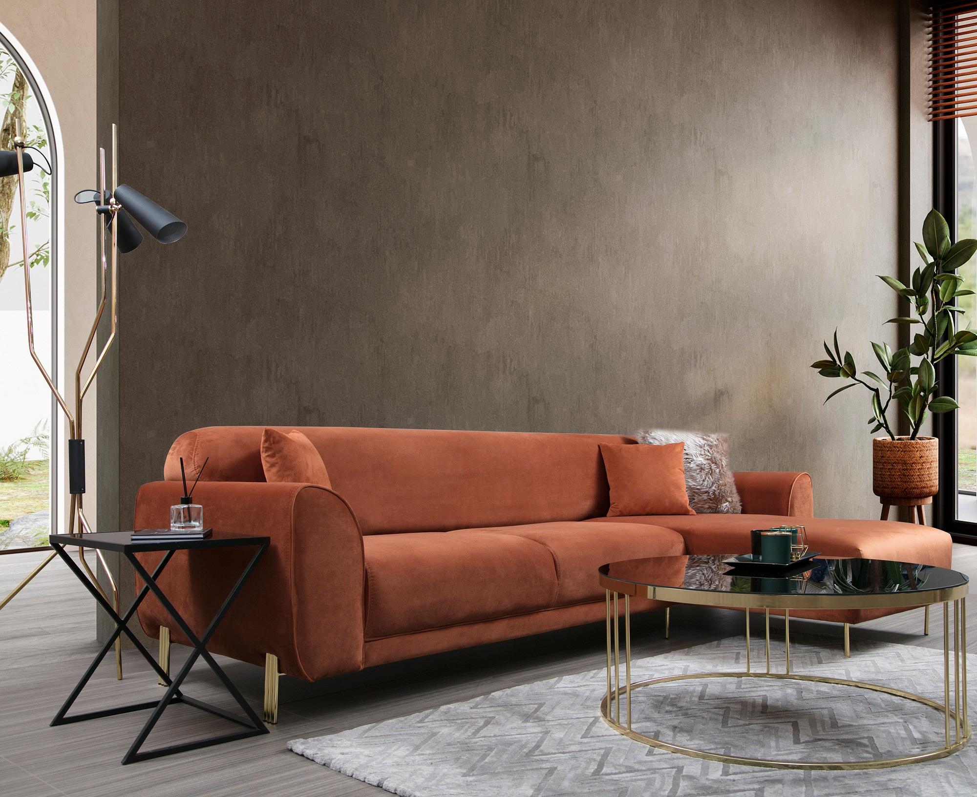 Image Corner sofa Right Brown 4