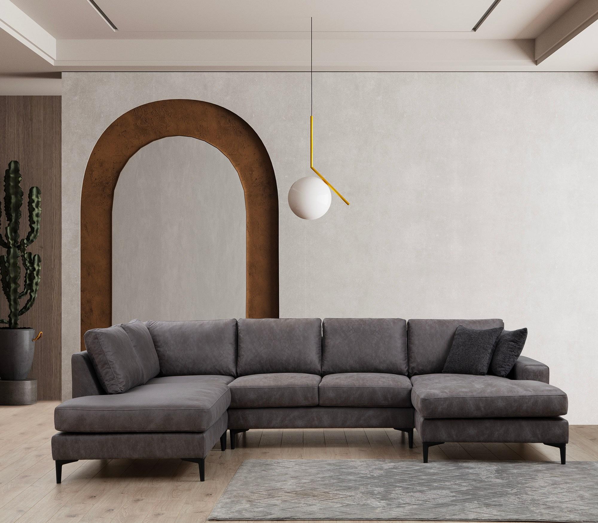 Porto Ecksofa Anthrazit 0