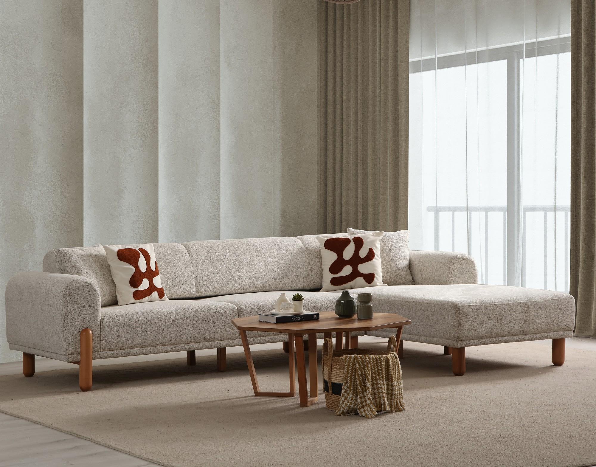 Lyke Ecksofa Rechts Creme 5