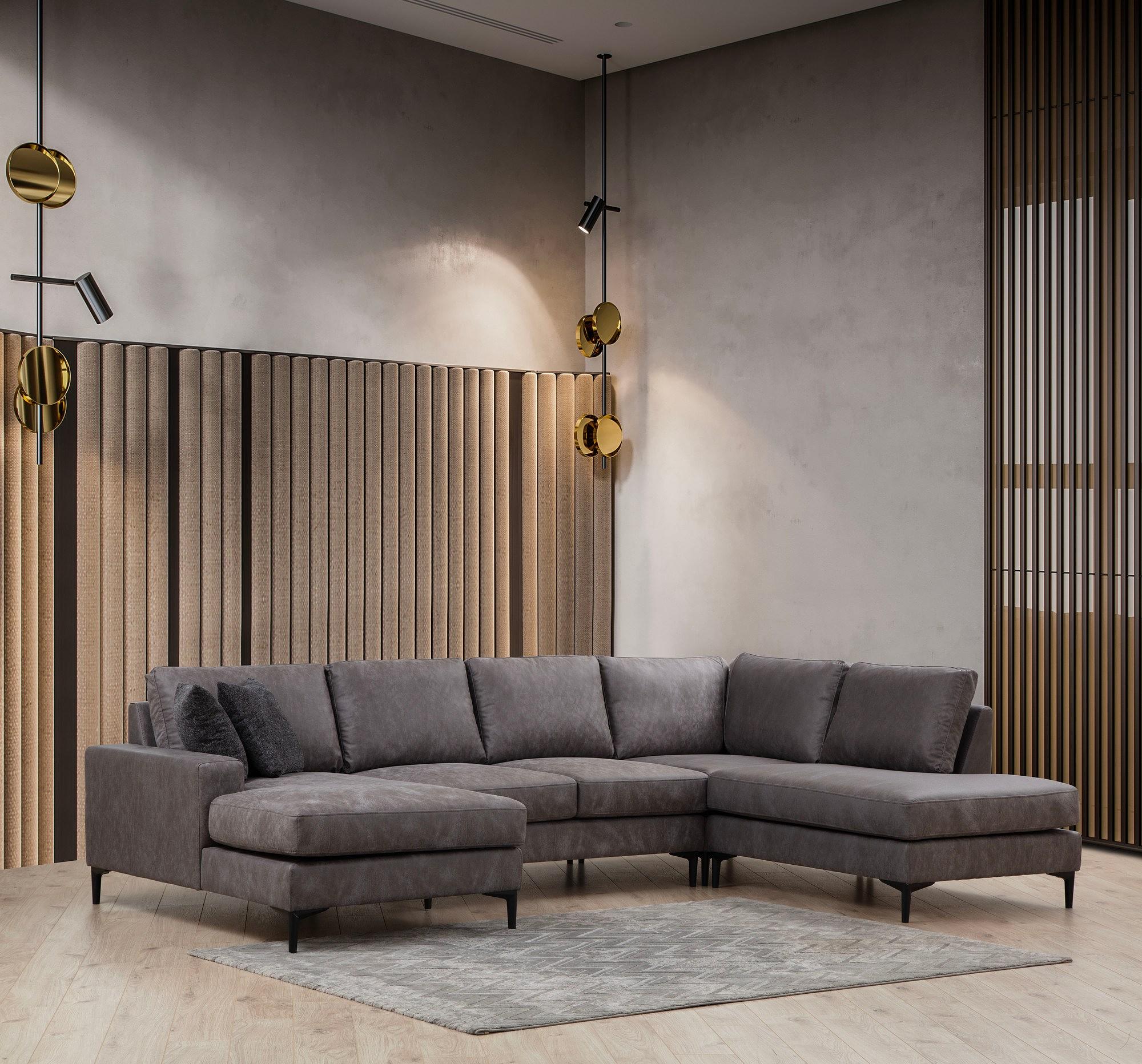 Porto Corner Sofa Charcoal 0