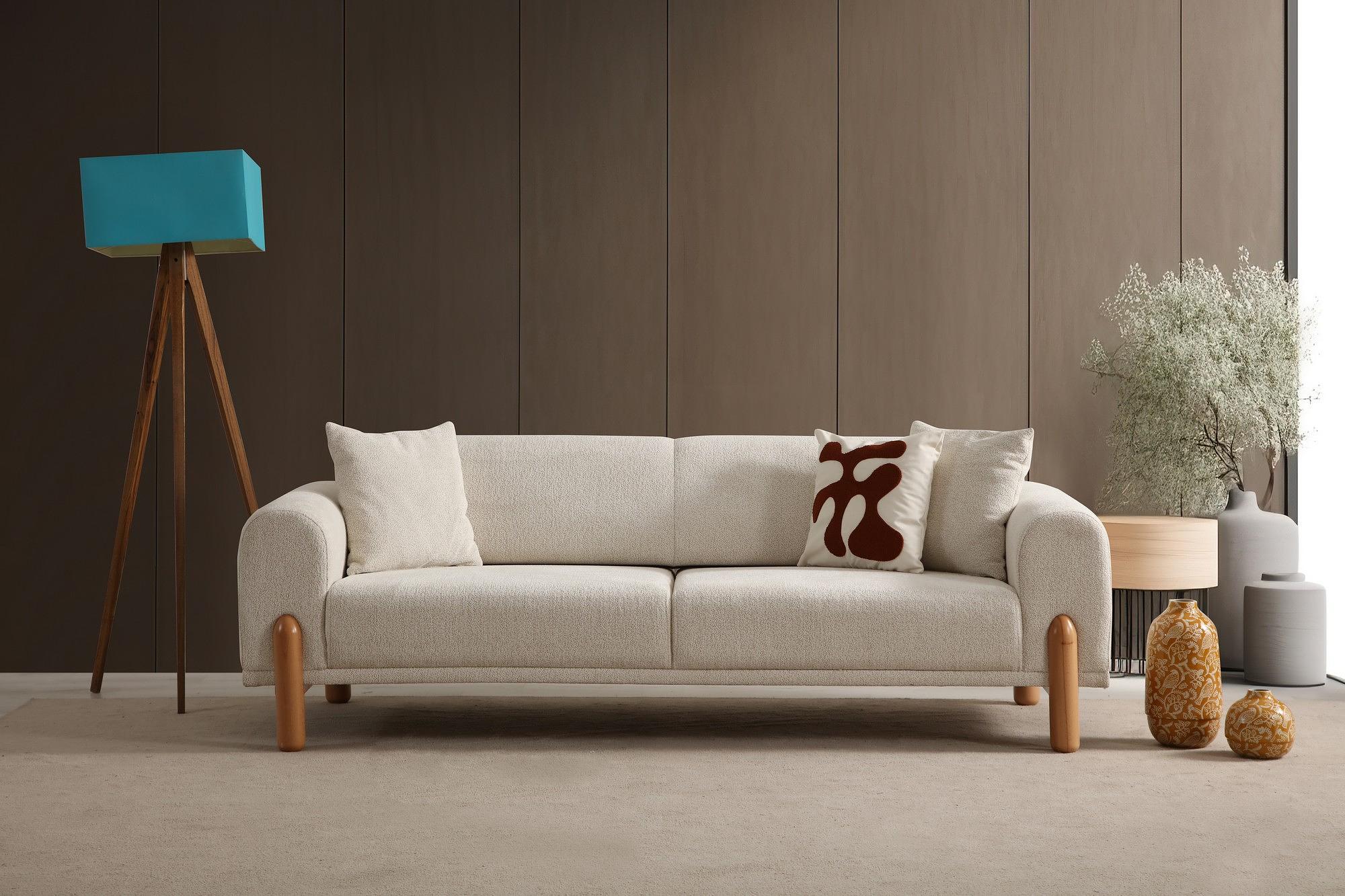 Lyke 3-seater armchair Cream 1