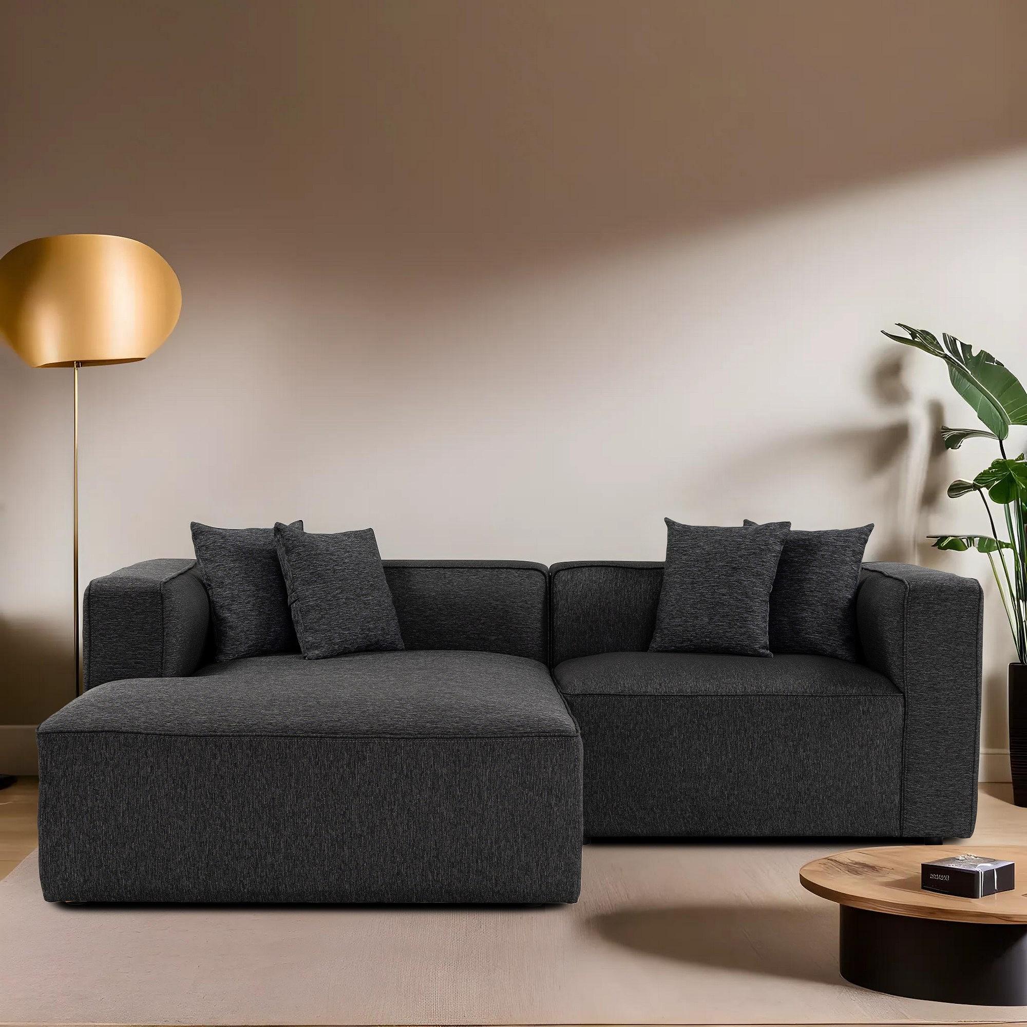 Mora Corner Sofa Left Anthracite 0