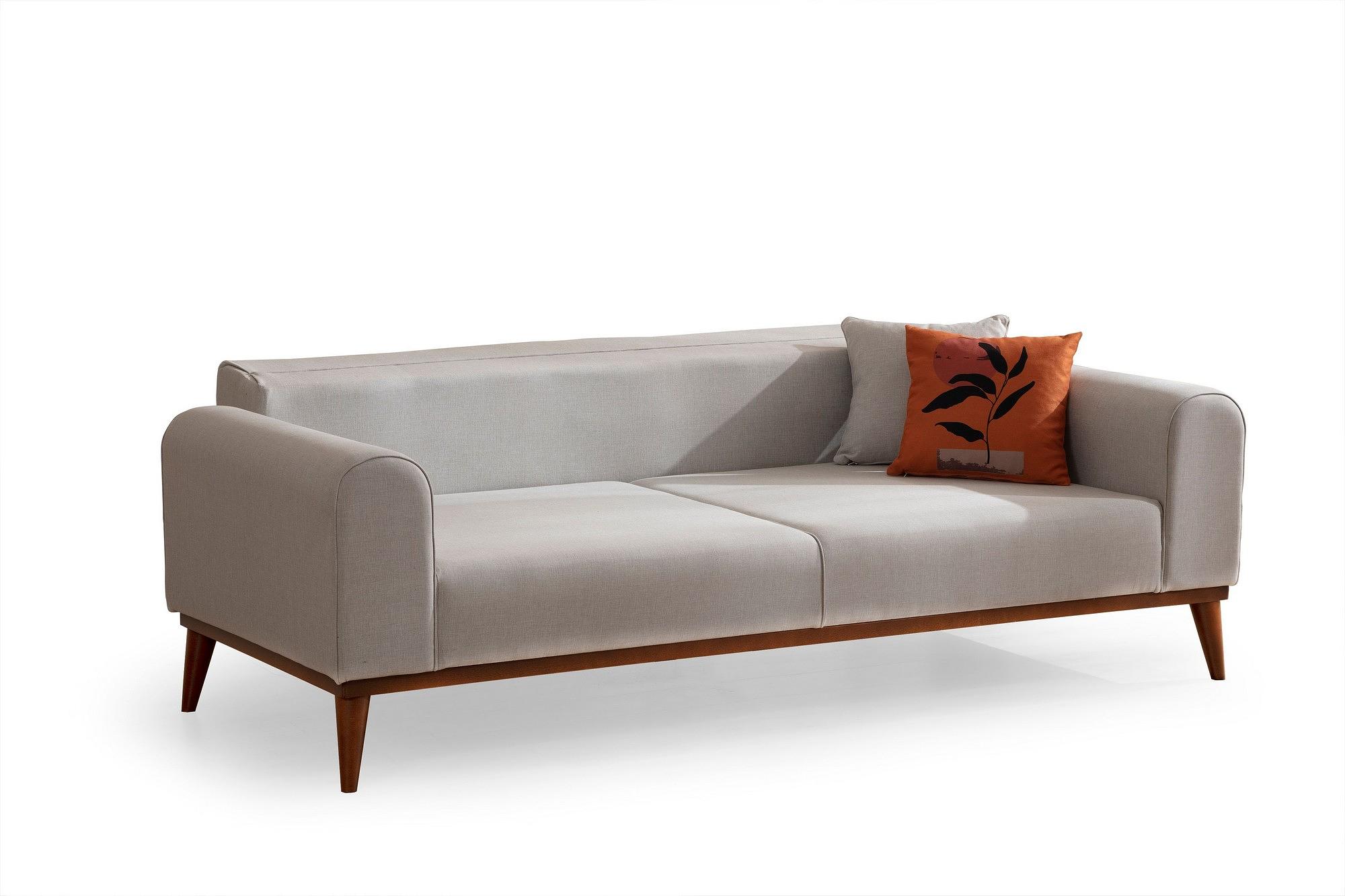 Cofi 3-seater sofa bed cream 1