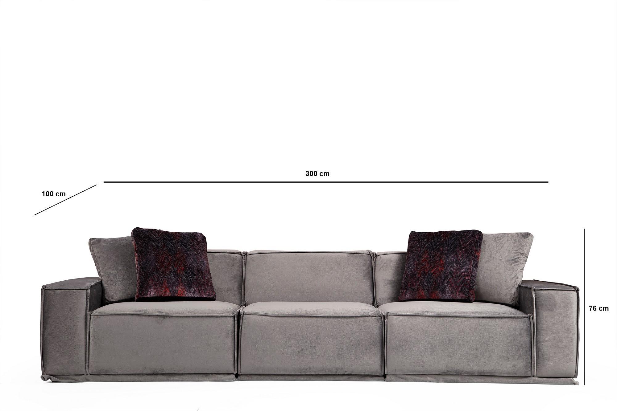 Lego 3-seater sofa gray 2