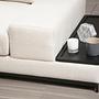 4-seater sofa with side table Beige 1