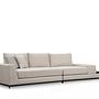 4-seater sofa with side table Beige 4