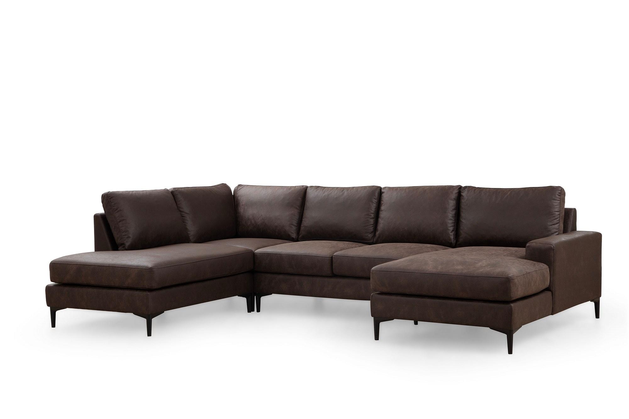 Porto Corner Sofa Brown 4