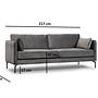 Sino 3-Sitzer Sofa Grau 6